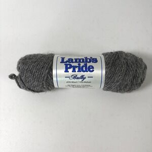 Brown Sheep Lambs Pride Bulky Yarn Skein 4oz Charcoal‎ Heather Wool Mohair BM-04